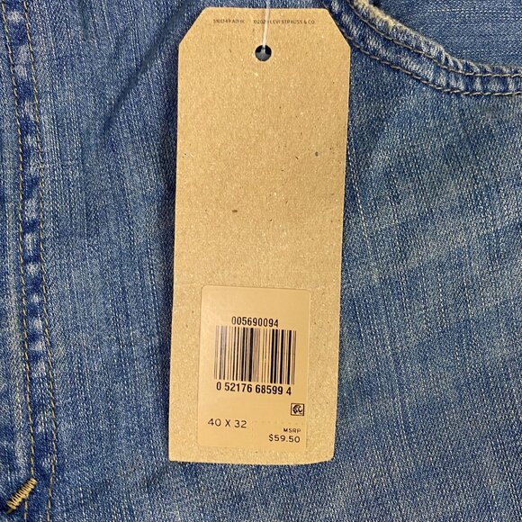 Levi's 569 Loose Straight Jeans Men's 40 x 32 Measures 42 x 31 Blue Cotton - Picture 5 of 16